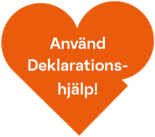 ett hjärta med texten använd deklarationshjälp